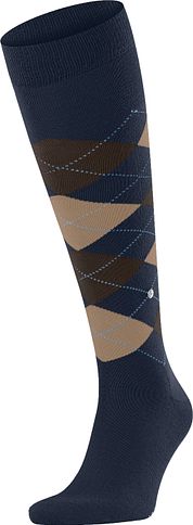 Burlington Edinburgh Knee Socks Wool Navy