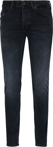 Cast Iron Riser Slim Jeans Vintage Washed Denim Black