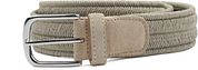 Profuomo Waxed Braided Belt Khaki