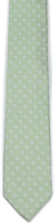 Suitable Cravate Soie Mini Fleurs Vert