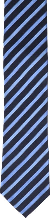 Cravate Soie Bleu Rayé K82-17