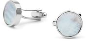 Cufflinks Round Blue Silver