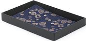 Suitable Silk Necktie Flowes Navy