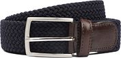 Profuomo Braided Belt Navy