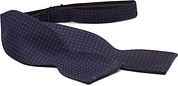Suitable Self-tie Silk Navy Dot