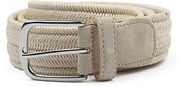 Profuomo Waxed Braided Belt Ecru