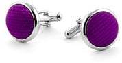 Silk Cufflinks Aubergine F28