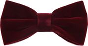 Suitable Bow Tie Velvet Bordeaux