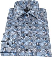 Modern Fit Blue Paisley Shirt