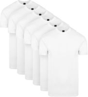 Suitable Obra T-Shirt Hoher 6-Pack 60-2 Weiß Cotton Rundhalsausschnitt 100% Breed O