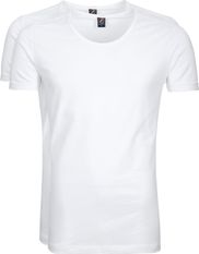 2er Pack Herren T-Shirt Langarm Shirt Baumwolle slim fit Stretch weiß schwarz 
