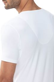 Mey Shirt Muscle Cotton Casual Shirt V-Neck S-XXL de Men Blanc
