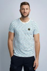 PME Legend Uomo a Maniche Corte-Girocollo-T-Shirt in Blu Brillante 