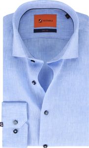 Vilebrequin Linnen Overhemd in het Blauw voor heren Heren Kleding voor voor Overhemden voor Casual en nette overhemden 