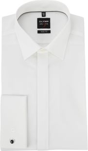 Luxe Microfiber Men's Fitted Wing Collar Convertible Cuff Tuxedo Shirt Style Frankie