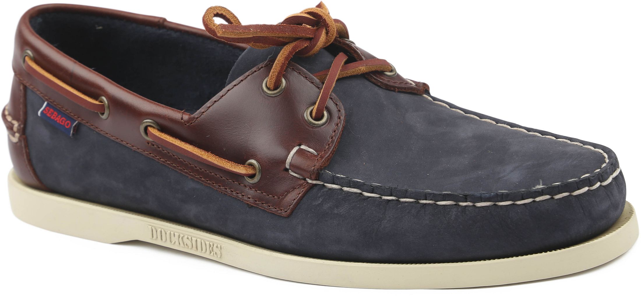 Sebago Deck Shoes Docksides Portland Navy Brown 78123HW-Blue Universe - Brown order online | Suitable