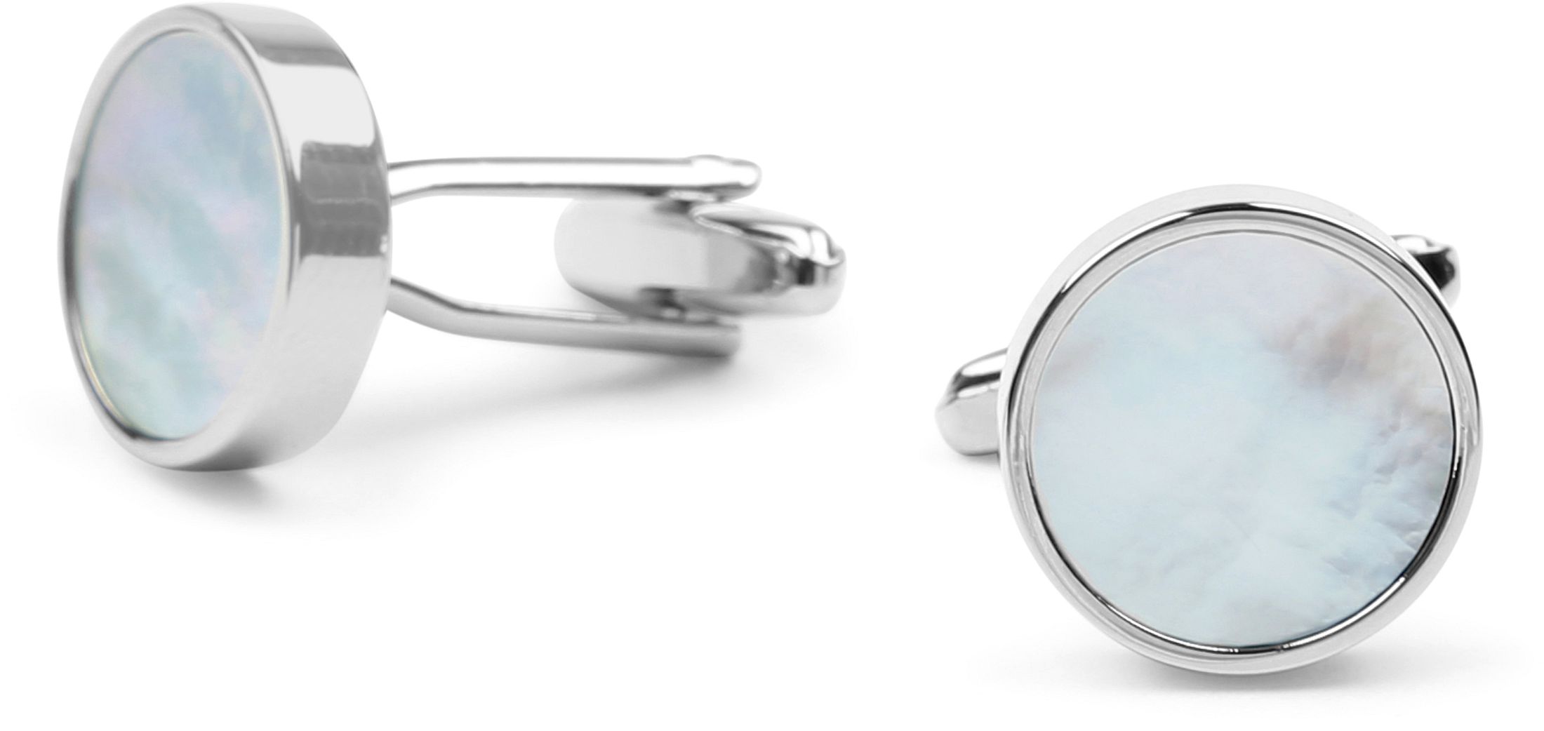 Cufflinks Studs Round Silver White order online | CL-STUD-02 | Suitable Lithuania