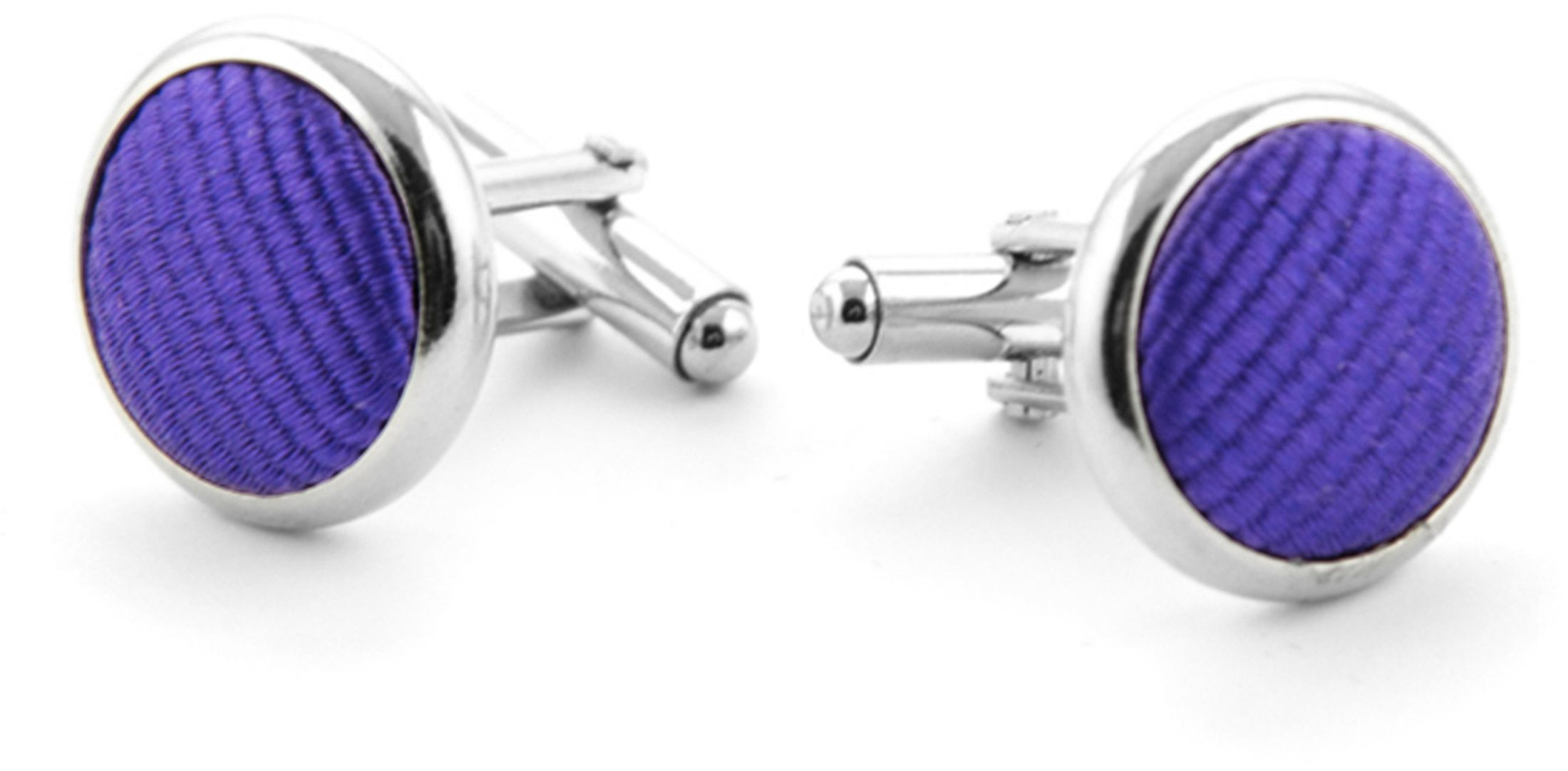 Boutons de Manchette en Soie Violet Profond F55 91007M55A