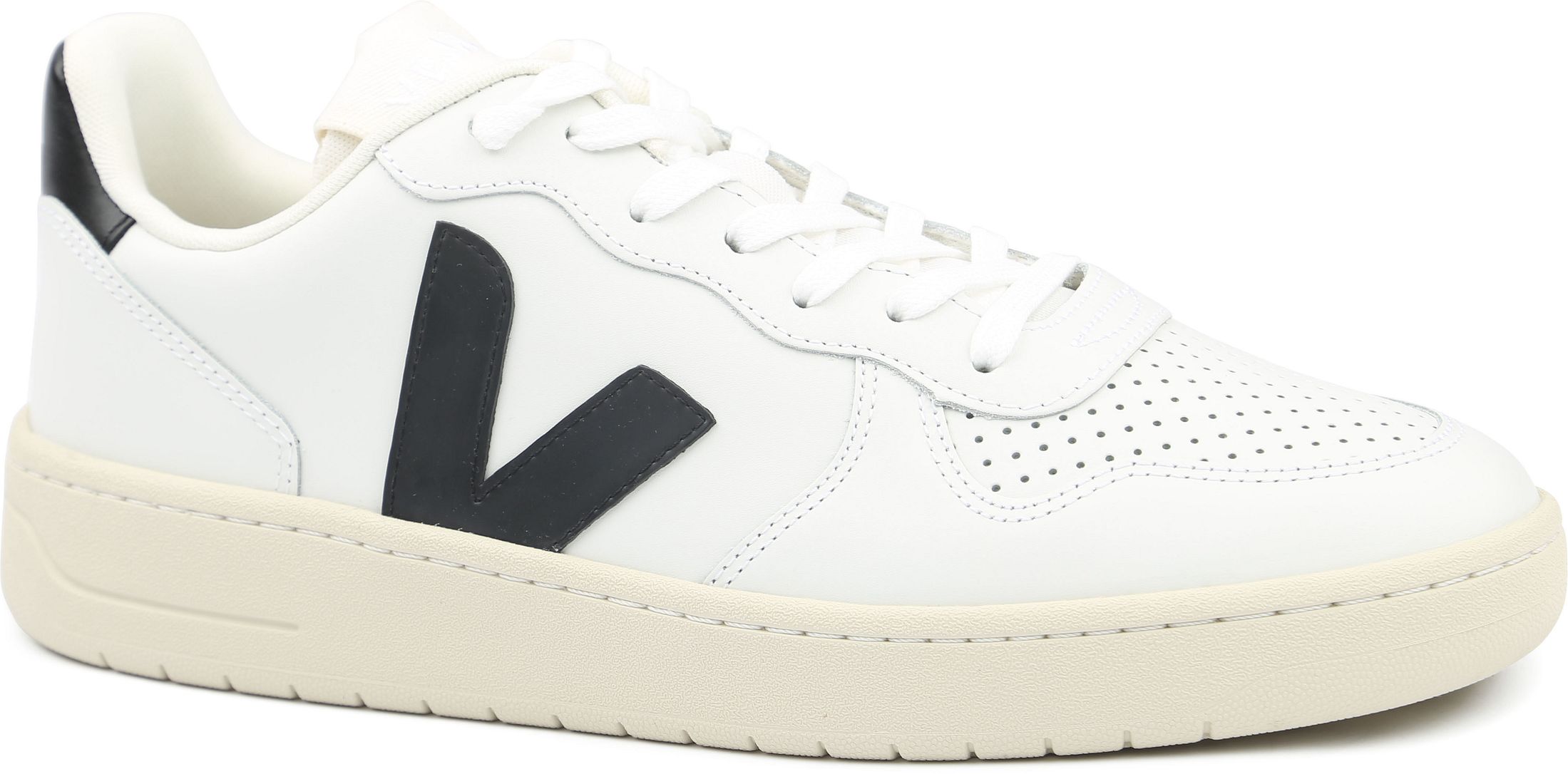 Veja Sneakers V-10 Black order online | VI0220738-Extra White with Black | Suitable Lithuania
