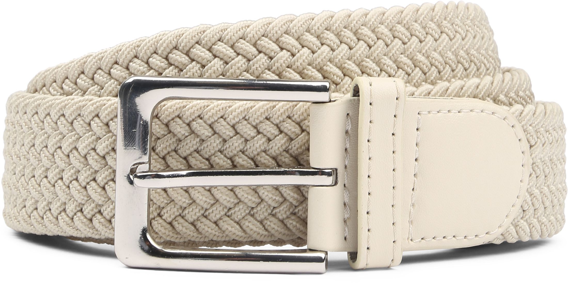 Braided Belt Beige Riem Elastisch Beige