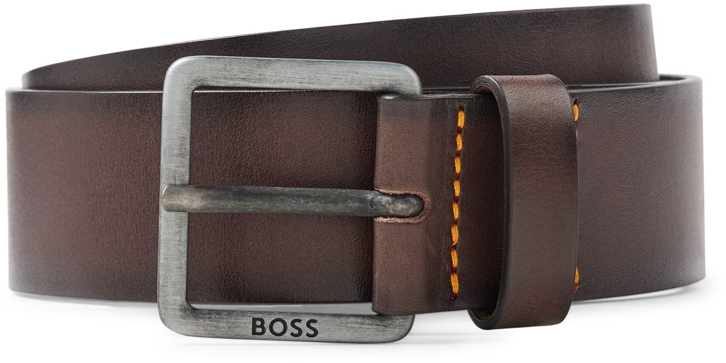 Hugo Boss Belt Leather Dark Brown size 35.4