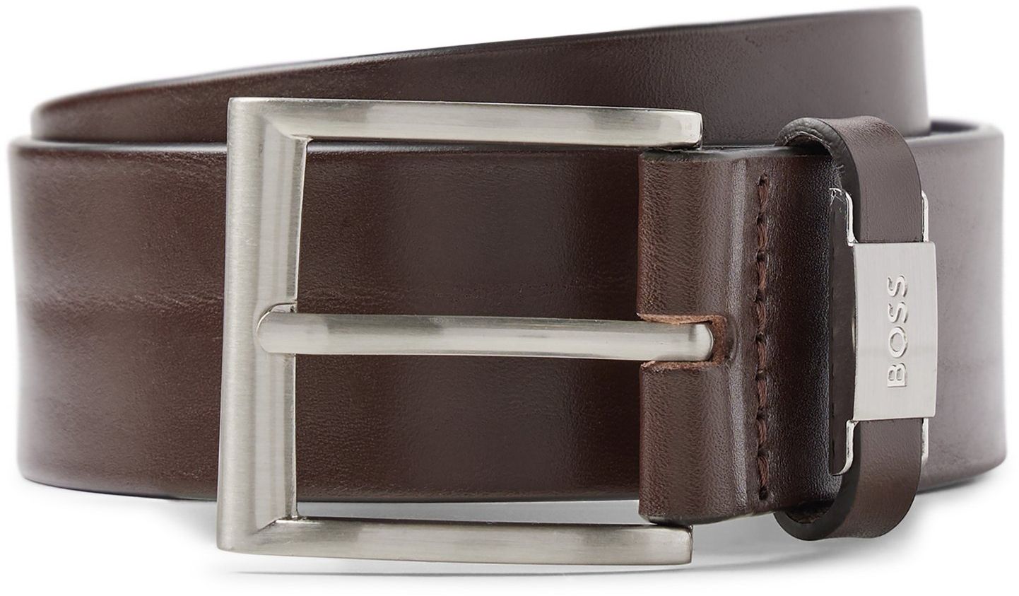 Hugo Boss Belt Leather Dark Brown size 41.3