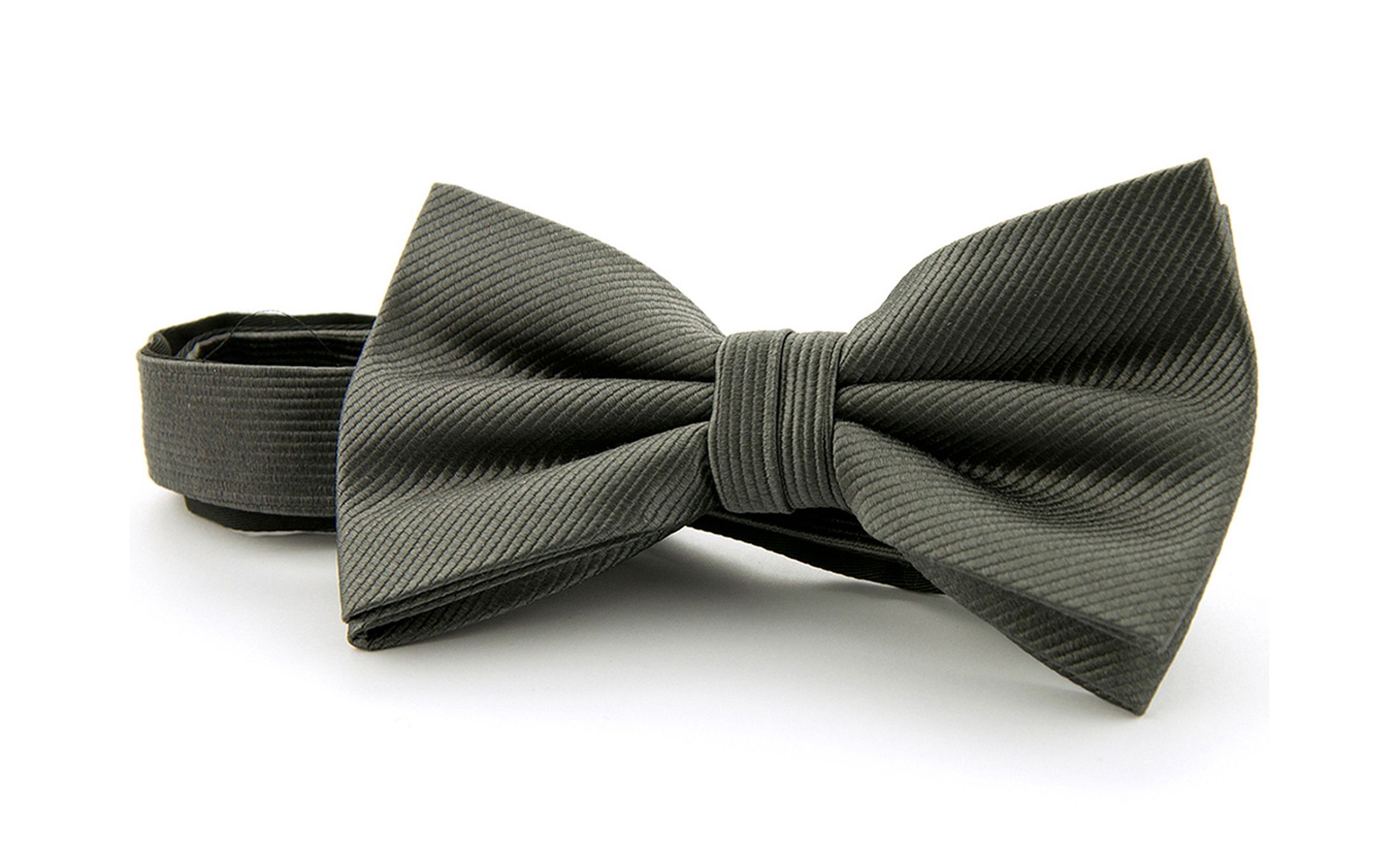 Silk Bow Tie Dark F53 Dark Grey Grey