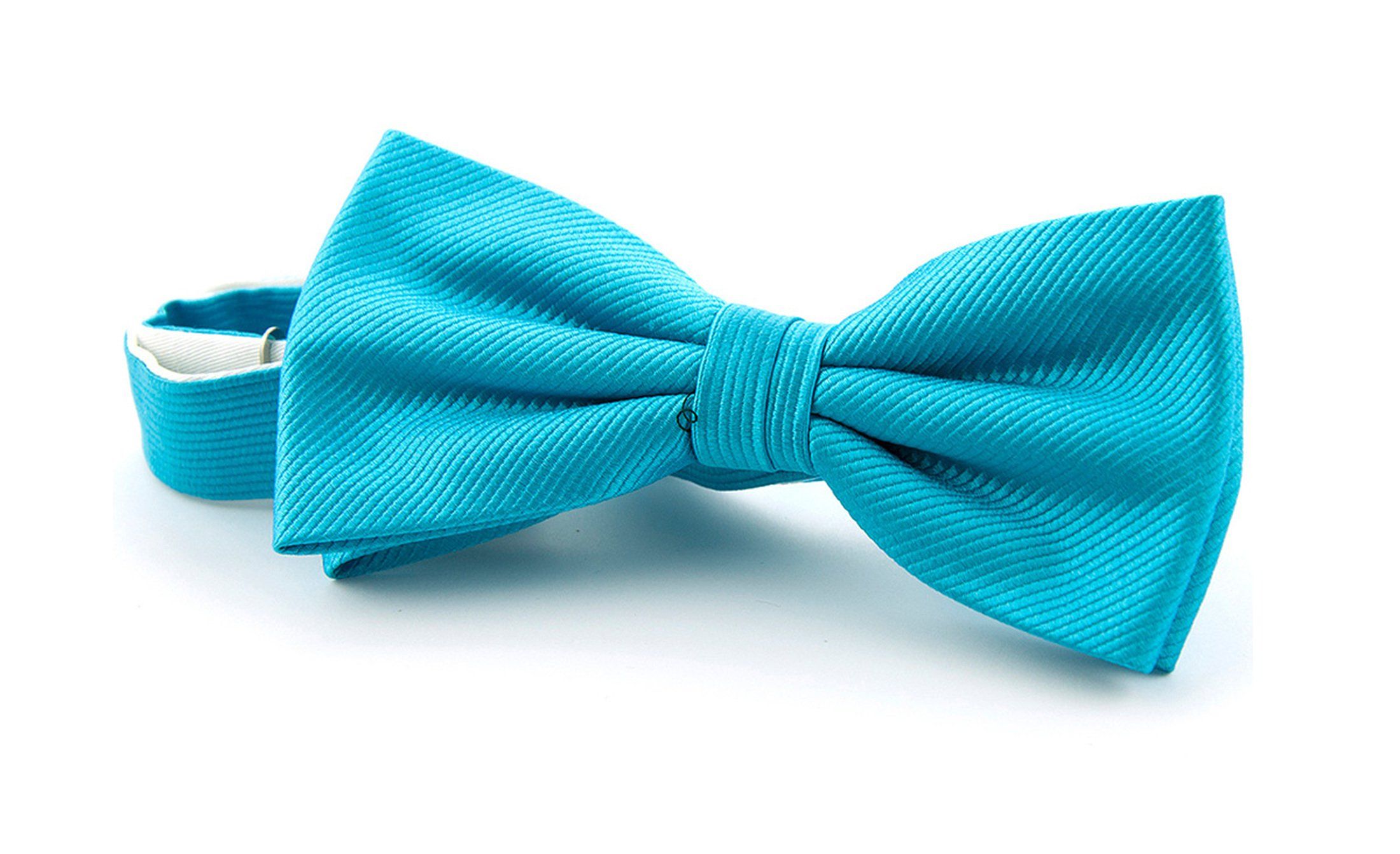 Silk Bow Tie Turquoise F24 Blue
