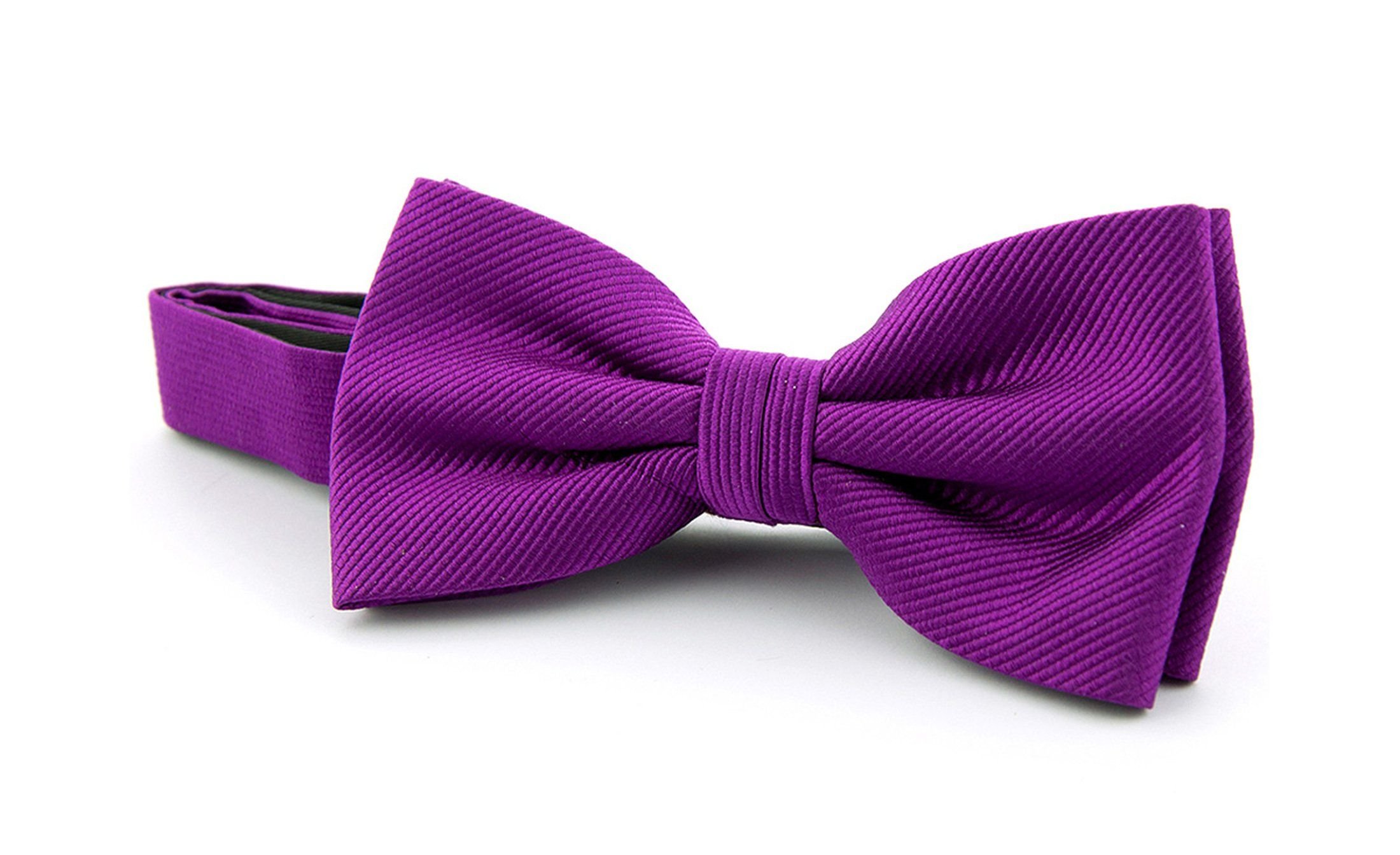 Bow Tie Silk Aubergine F28 Purple