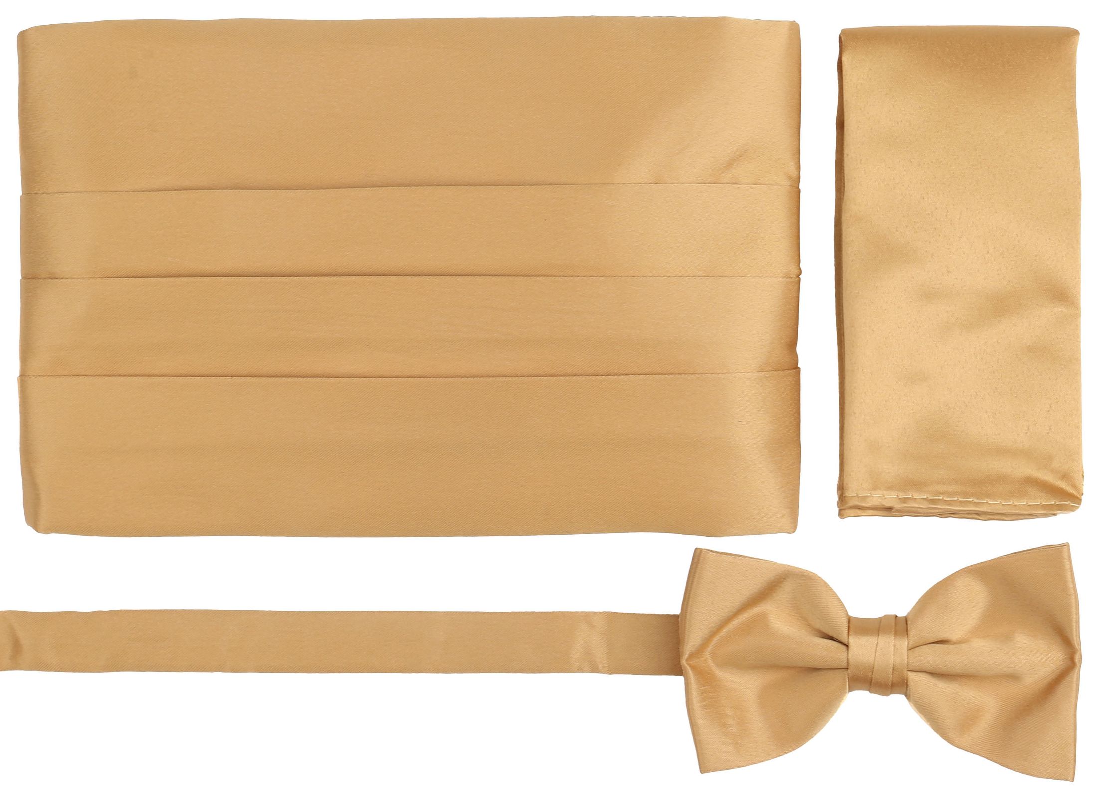 Suitable Cumberband Bow Tie Set Gold  order online | CU-GALA-BASIC-23.05 | Suitable Lithuania