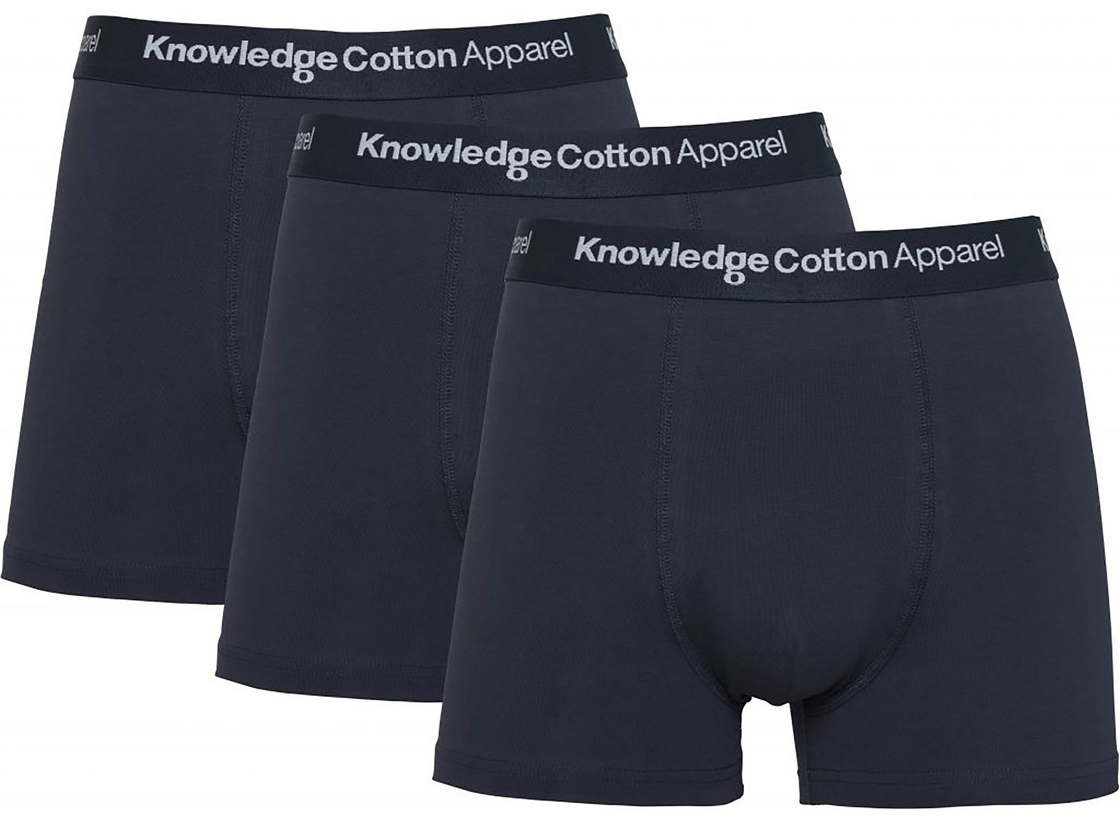 KnowledgeCotton Apparel Boxer Shorts Maple 3-Pack Navy Dark Blue Blue size XL