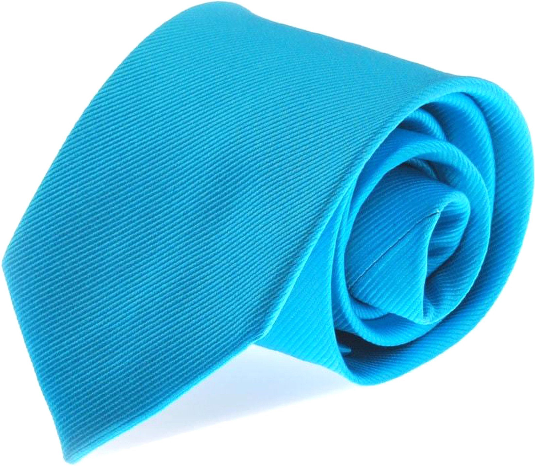 Cravate Soie Uni F24 Turquoise