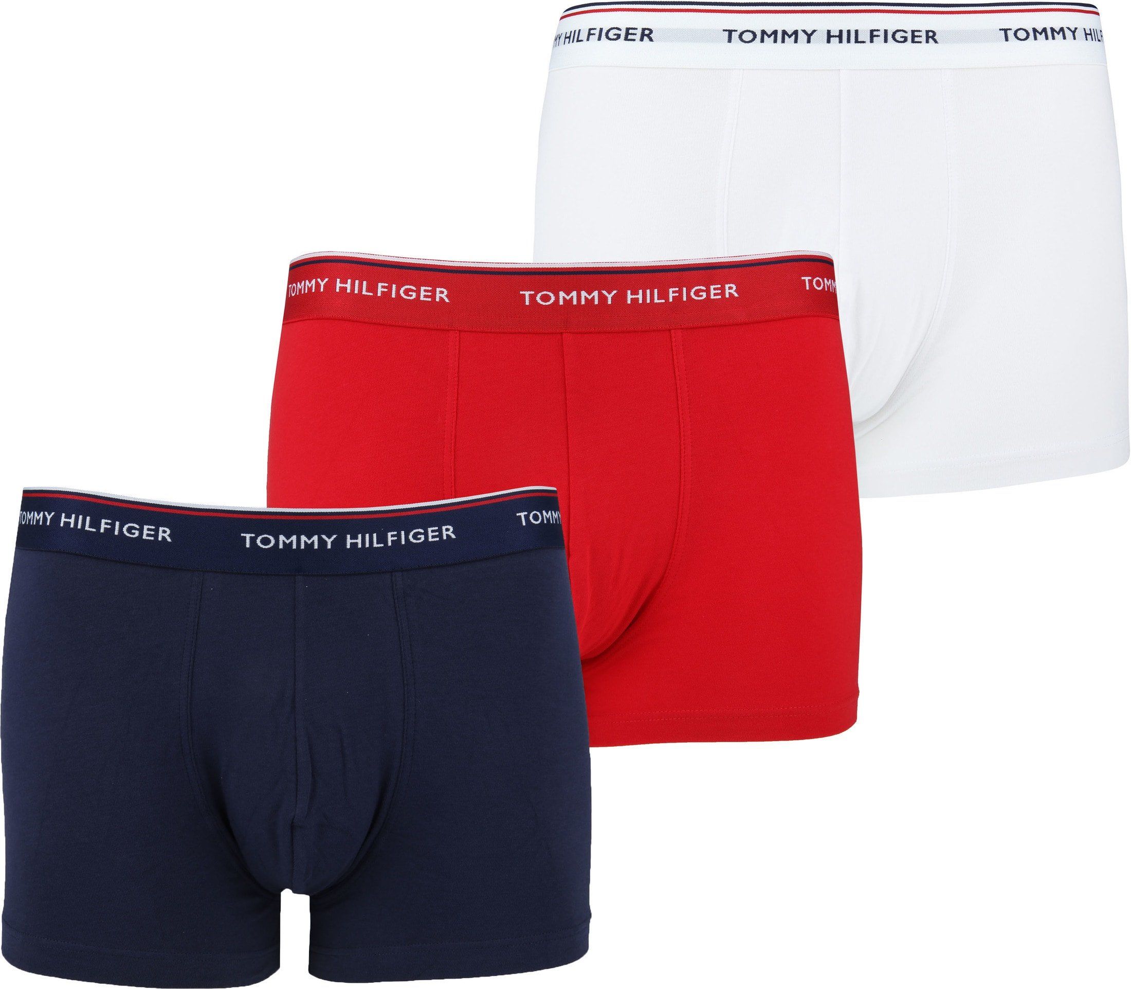 Tommy Hilfiger Boxershorts 3-Pack Trunk Multi Dark Blue White Red Blue size L