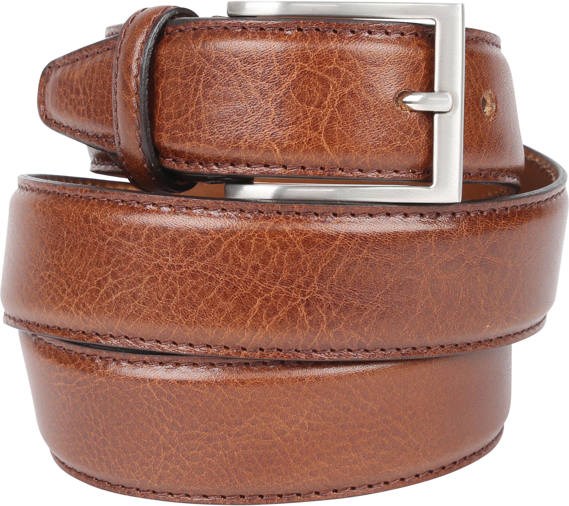 Profuomo Belt Calf Leather Brown size 35.4