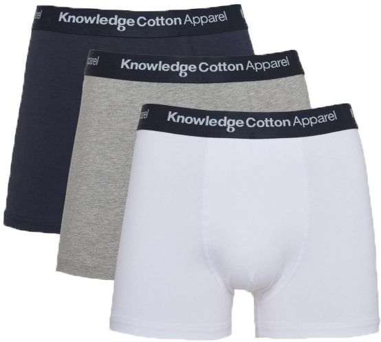 KnowledgeCotton Apparel Boxer-shorts Lot de 3 Multicolour Bleu foncé Bleu Multicoloré Gris taille L