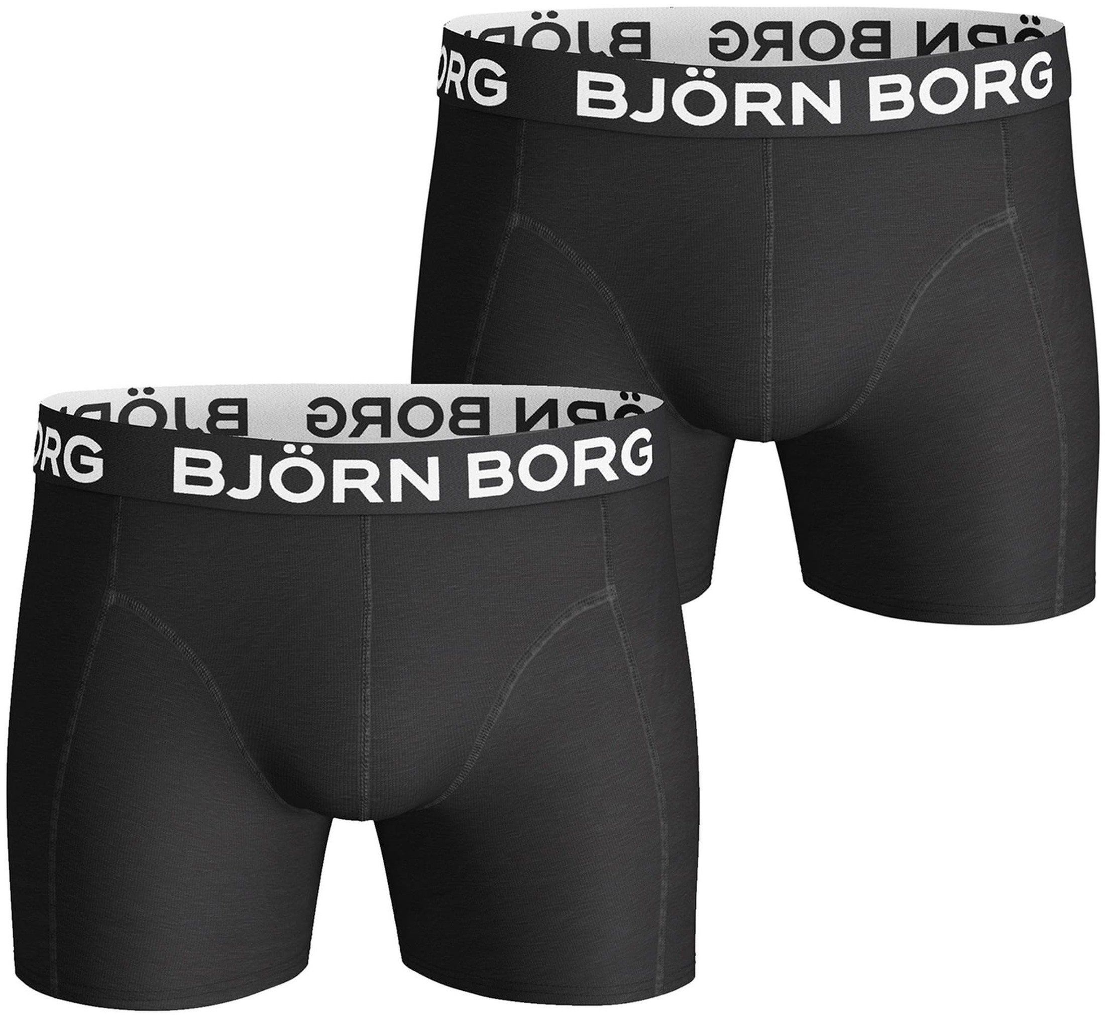 Bjorn Borg Boxers Lot de 2 Solide Noir taille L