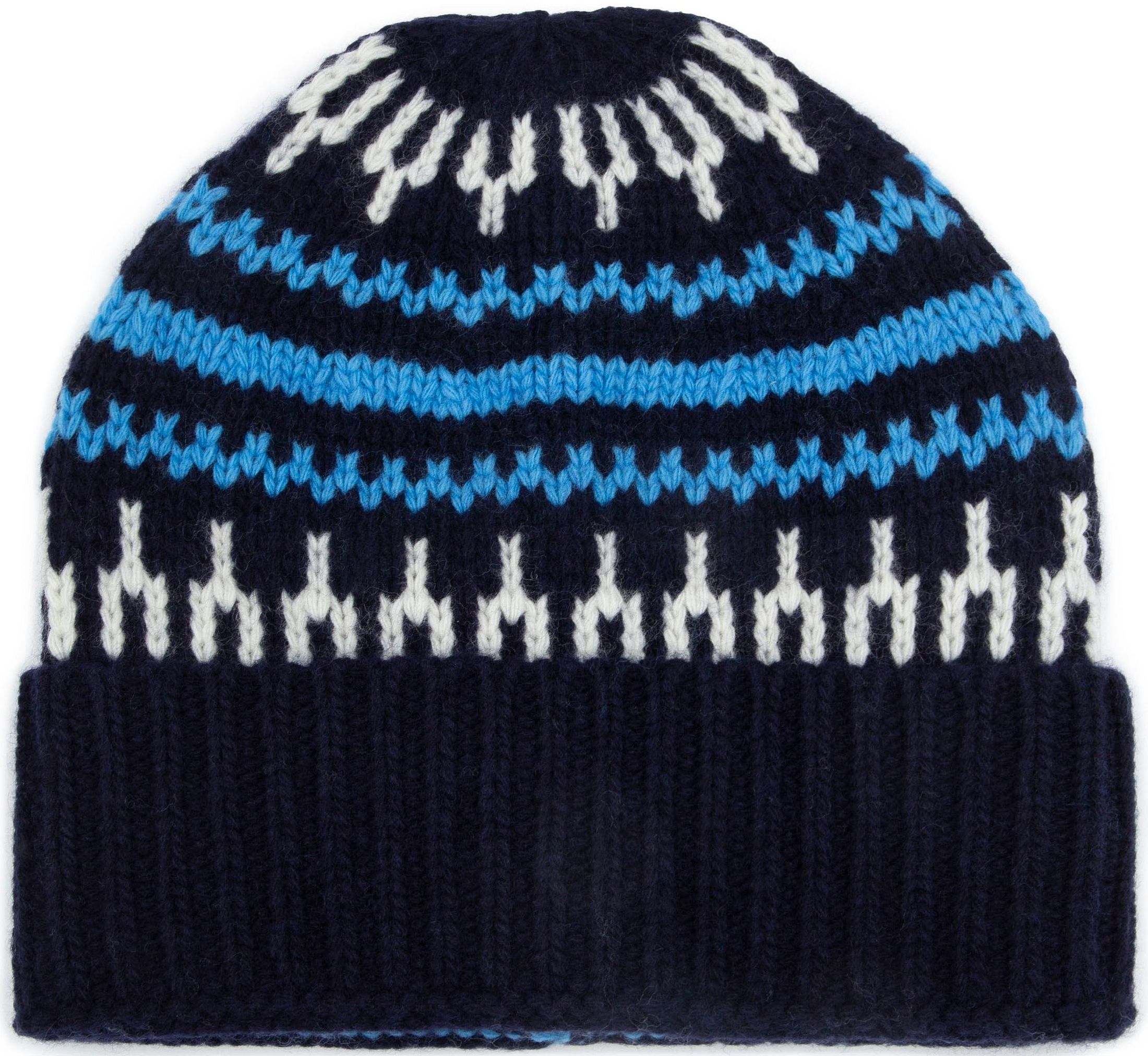 KnowledgeCotton Apparel Beanie Wolle Druck Navyblau 4210013-8021 Blue stripe kaufen | Suitable