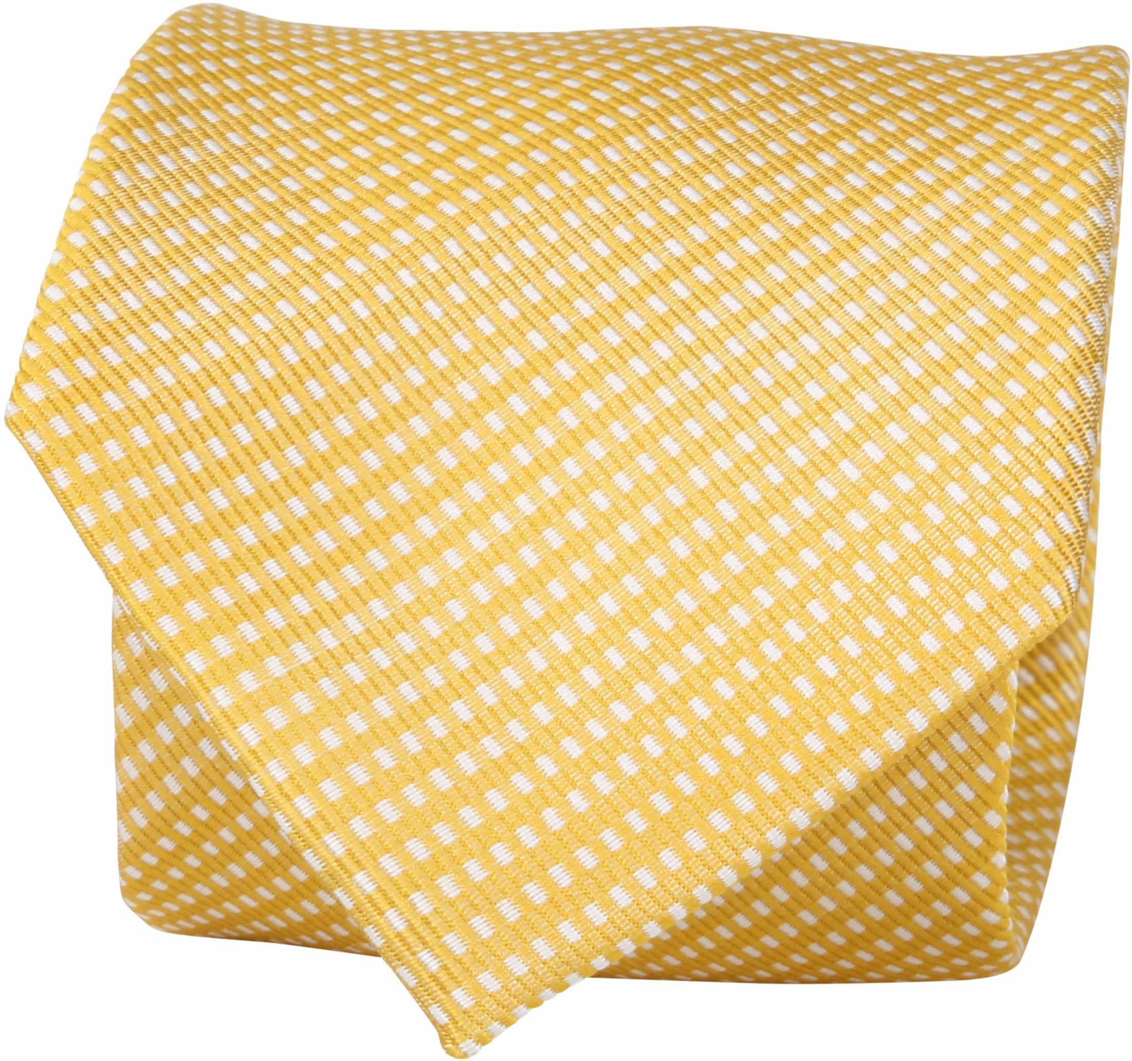 Suitable Silk Tie Side Checks F91-22 Yellow