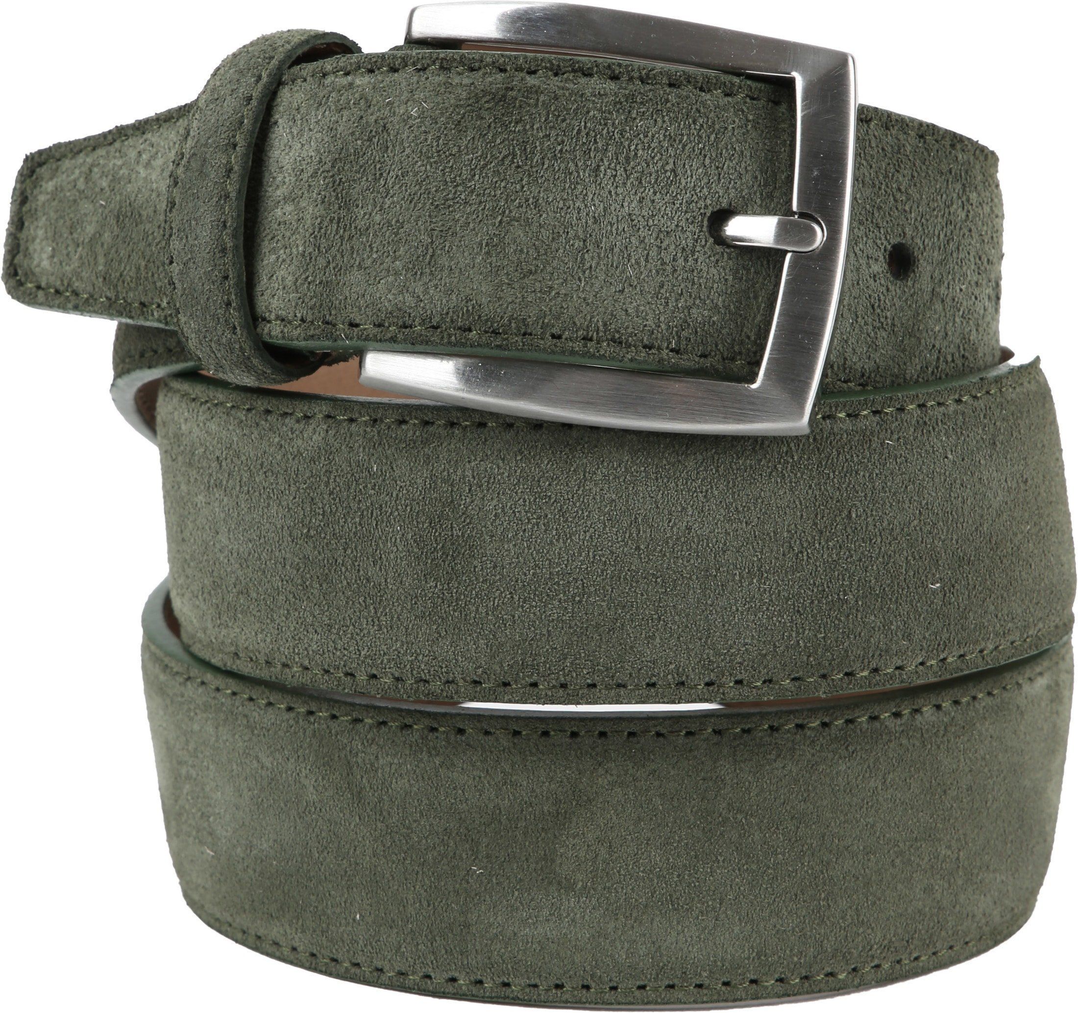 Suitable Belt Suede Dark Green Green size 37.4