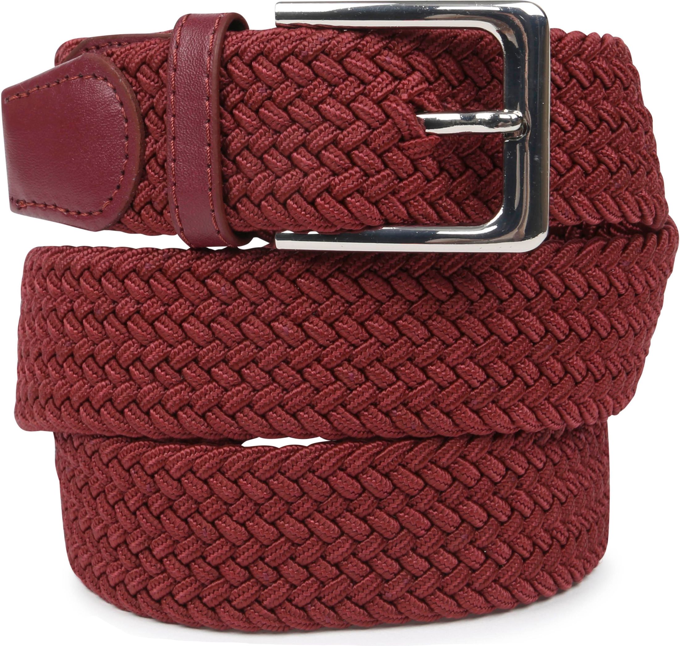 Suitable Braided Belt Bordeaux Red Burgundy size 33.5