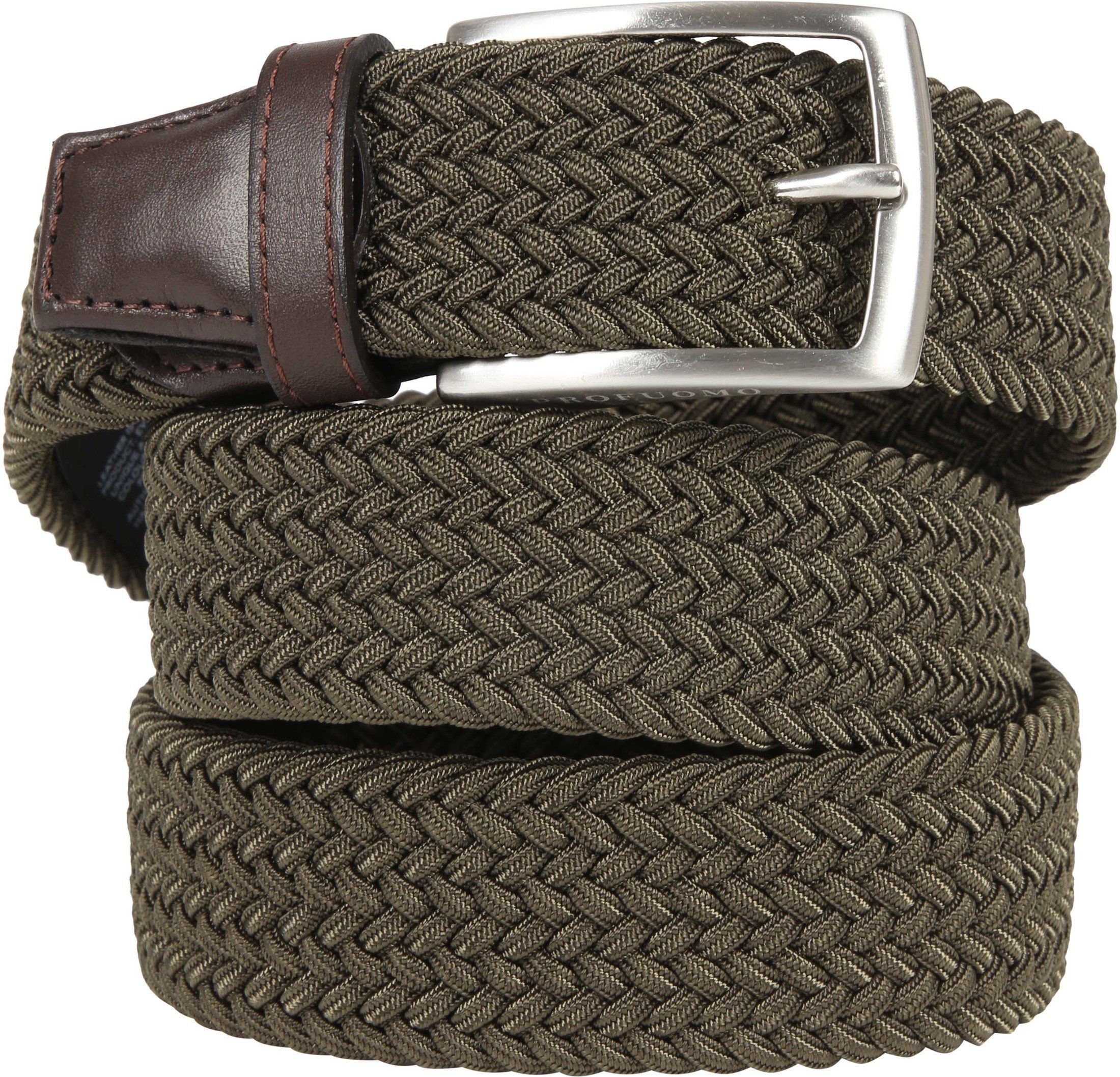 Profuomo Braided Belt Green size 33.5