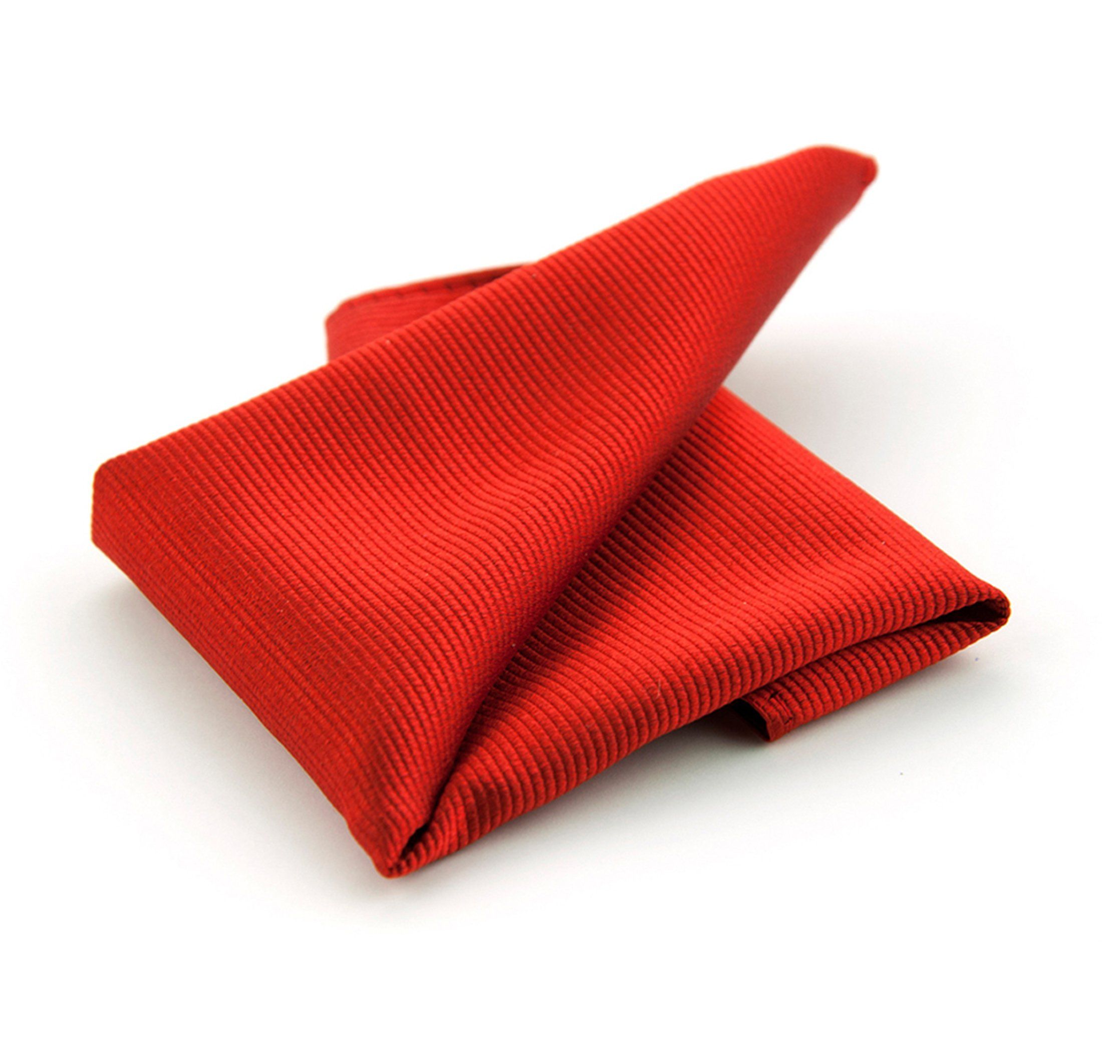Pochette de costume en soie rouge F34 Rouge