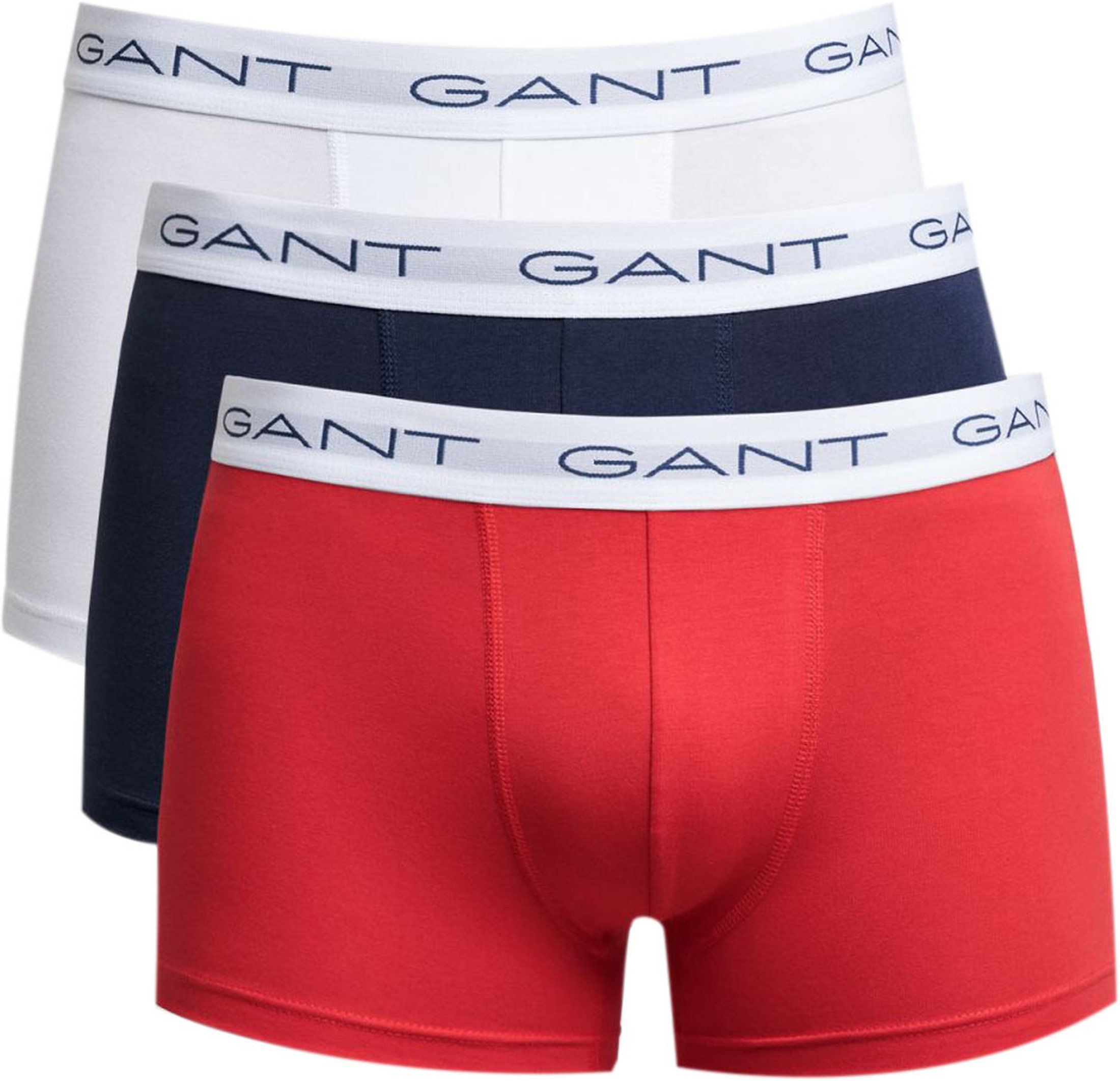 Gant Boxers Lot de 3 Multicolores Rouge Blanc Bleu foncé taille L