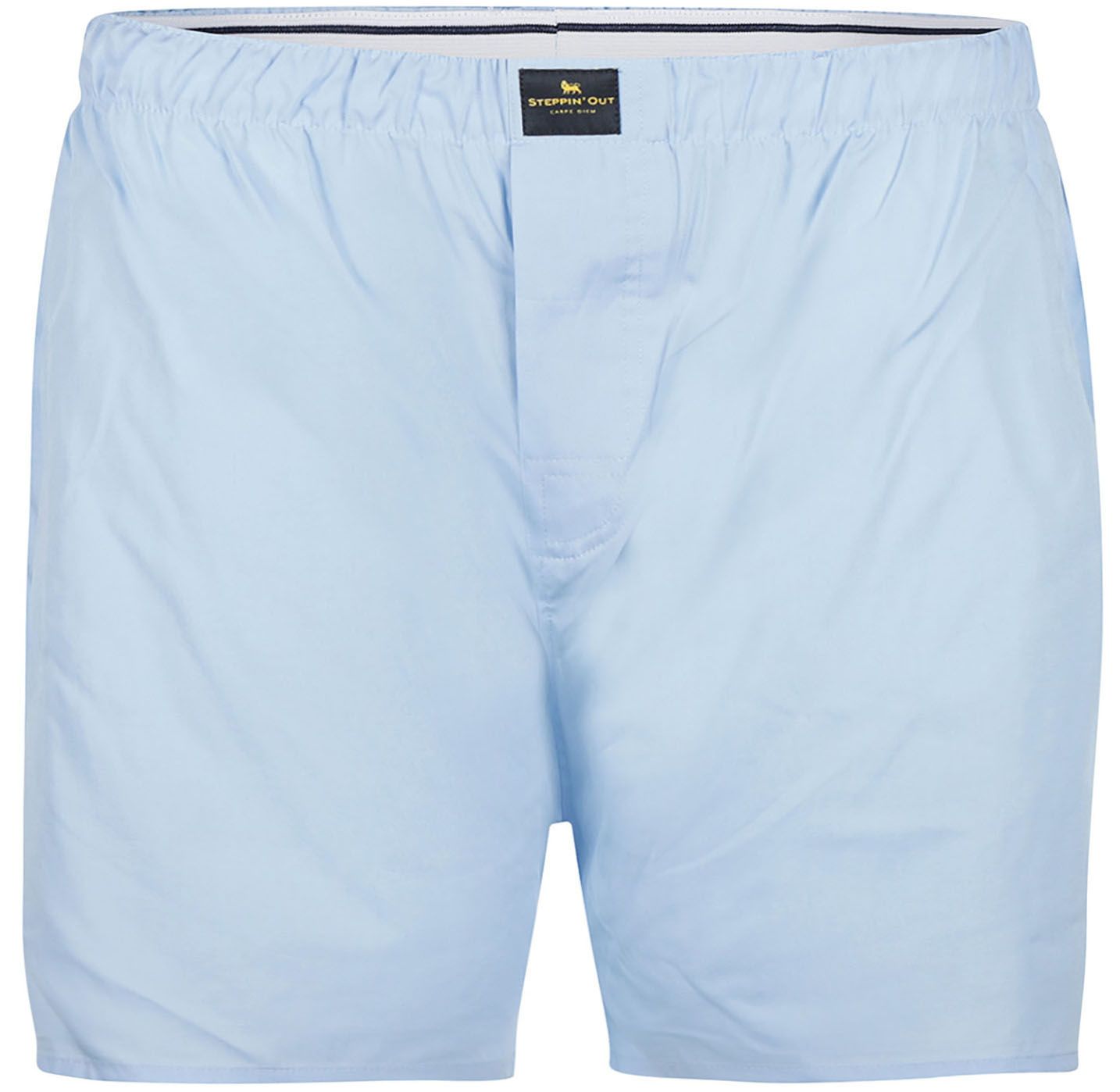 Steppin' Out Boxer Mid Blue Poplin BOX-STEPP-04 order online | Suitable