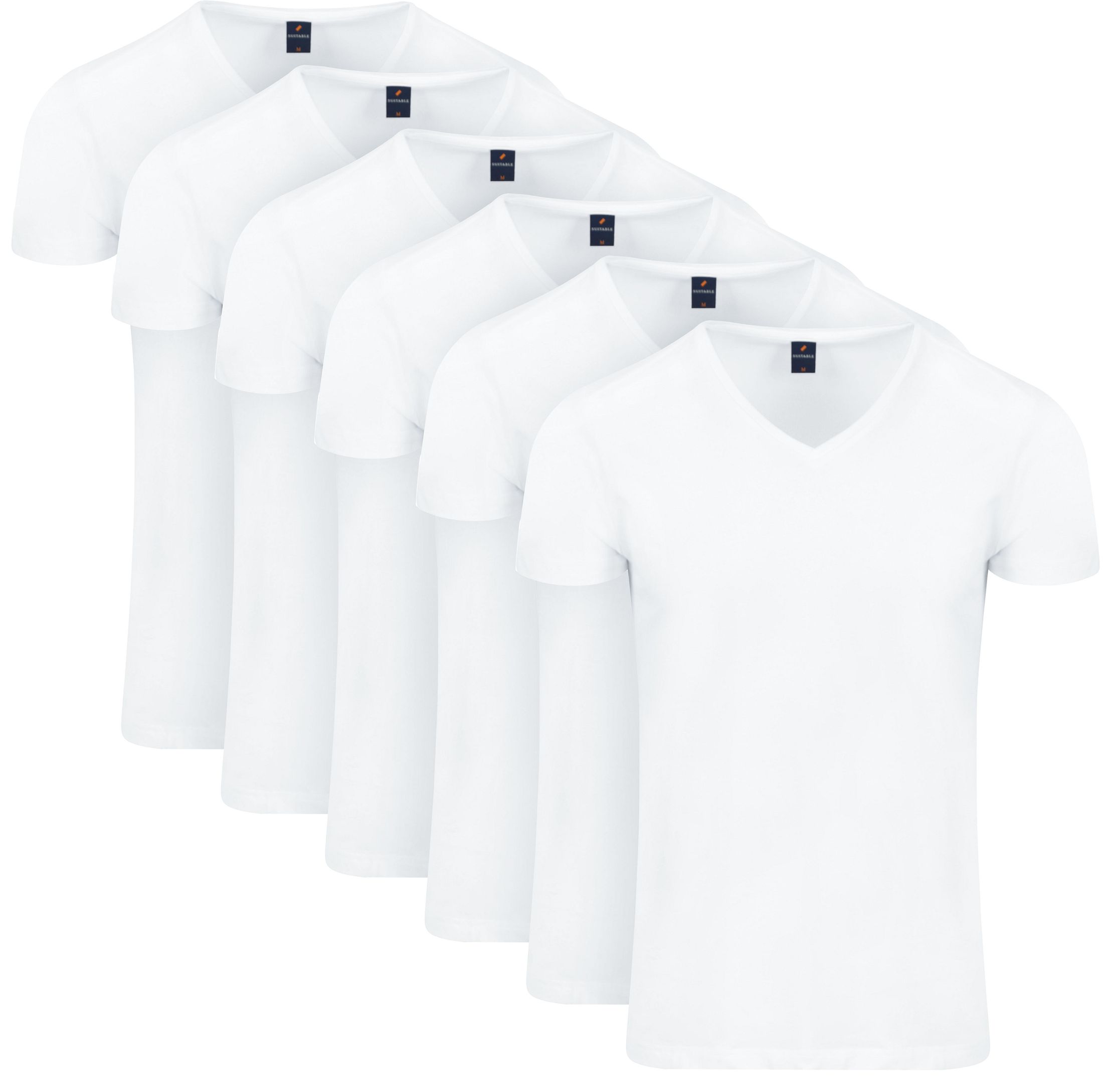 Suitable Vitasu T-Shirt V-Hals Wit 6-Pack kopen | Suitable