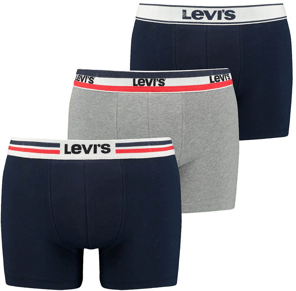 Levi's Boxershorts 3-Pack Iconic Blue Dark Blue Grey size L