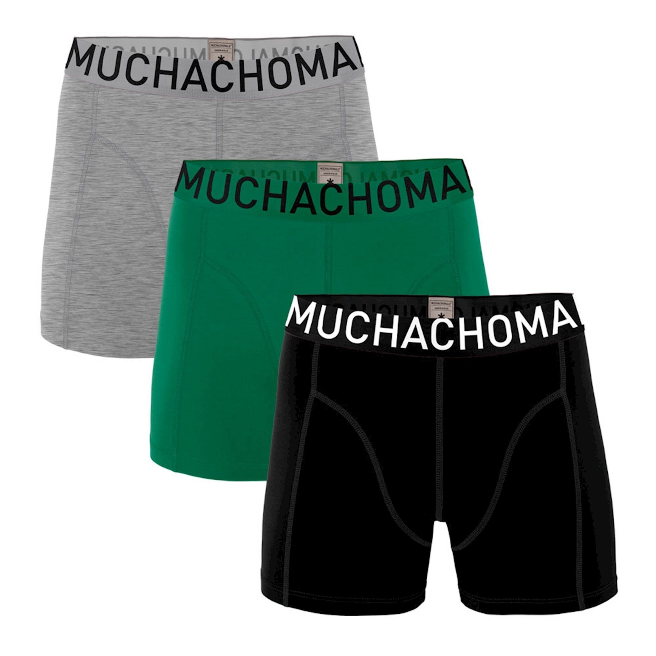 Muchachomalo Boxer Shorts Sold 3-Pack Black Green Grey size XL