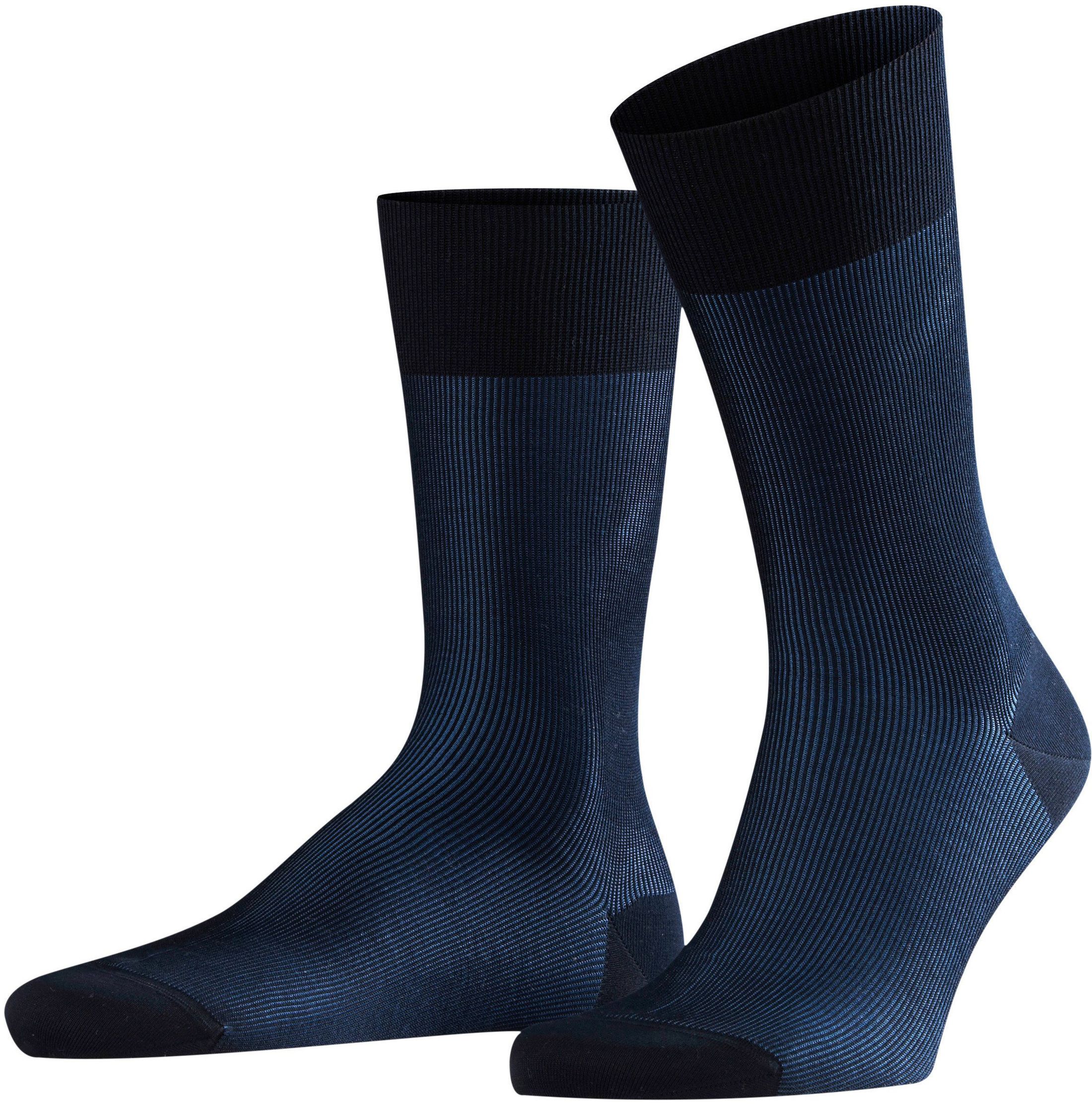 Falke Sock Fine Shadow 6370 Dark Blue Blue size 45-46