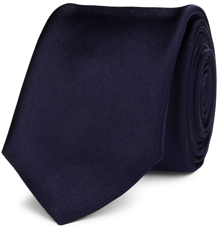 Suitable Progetto Tie Satin Navy Dark Blue Blue