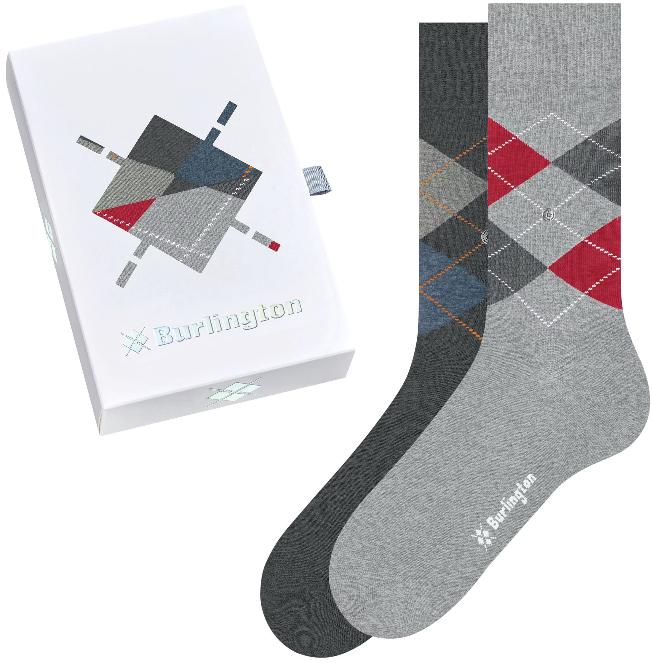 Burlington Gift Box Socks Gray 0070 Grey Dark Grey size 40-46